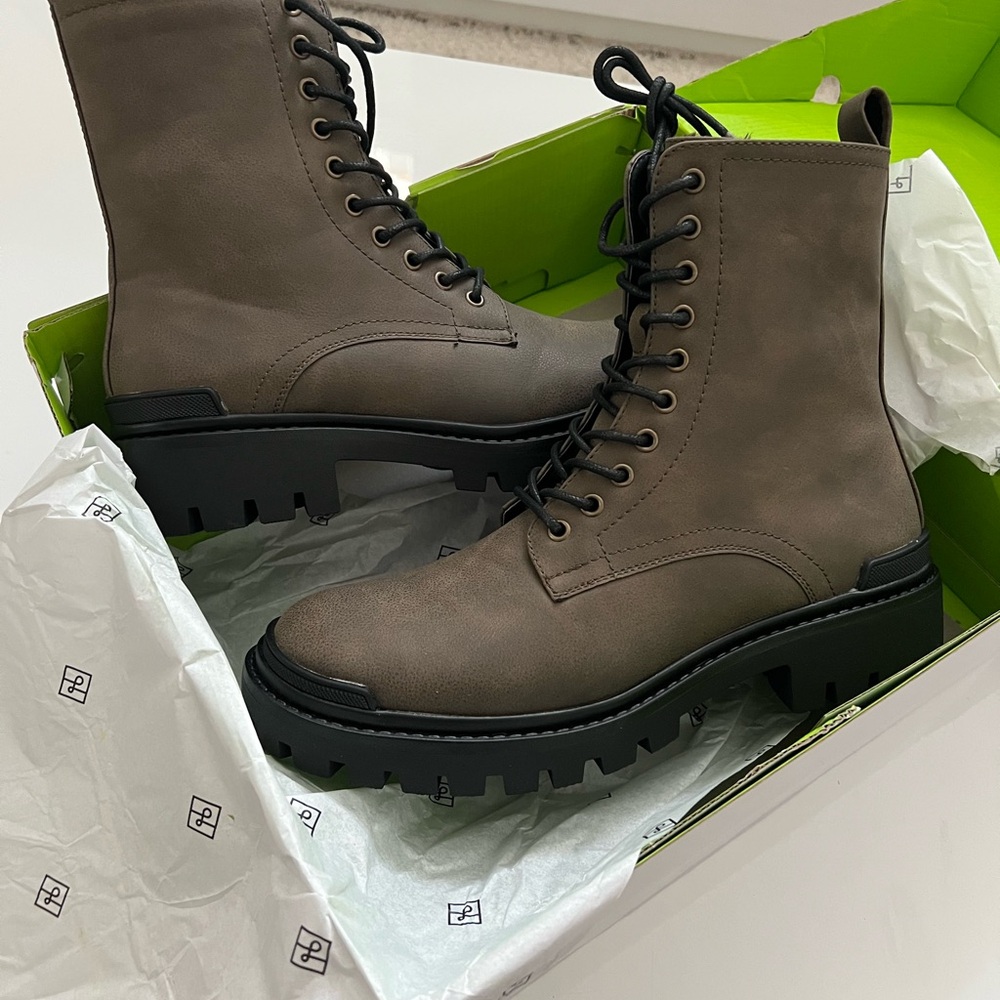 Call It Spring Brown Combat Lined Boots